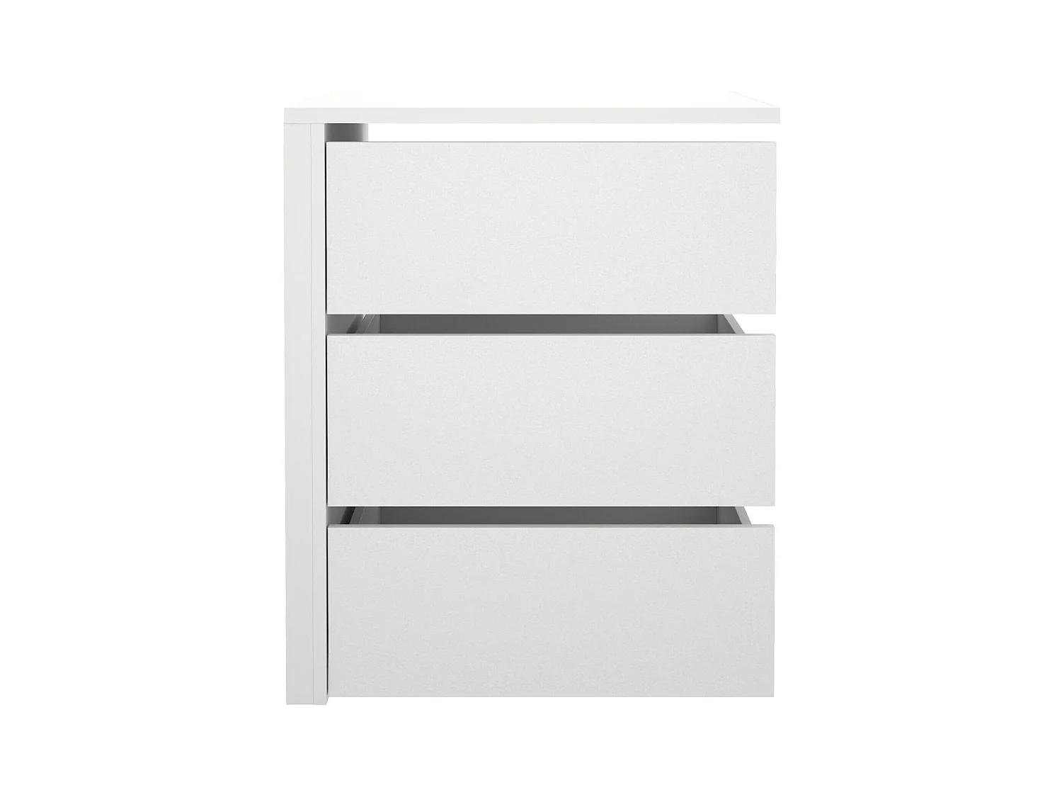 Commode Droncol, Commode polyvalente, Commode de chambre, Meuble avec tiroirs, 57x55 h70 cm, Blanc