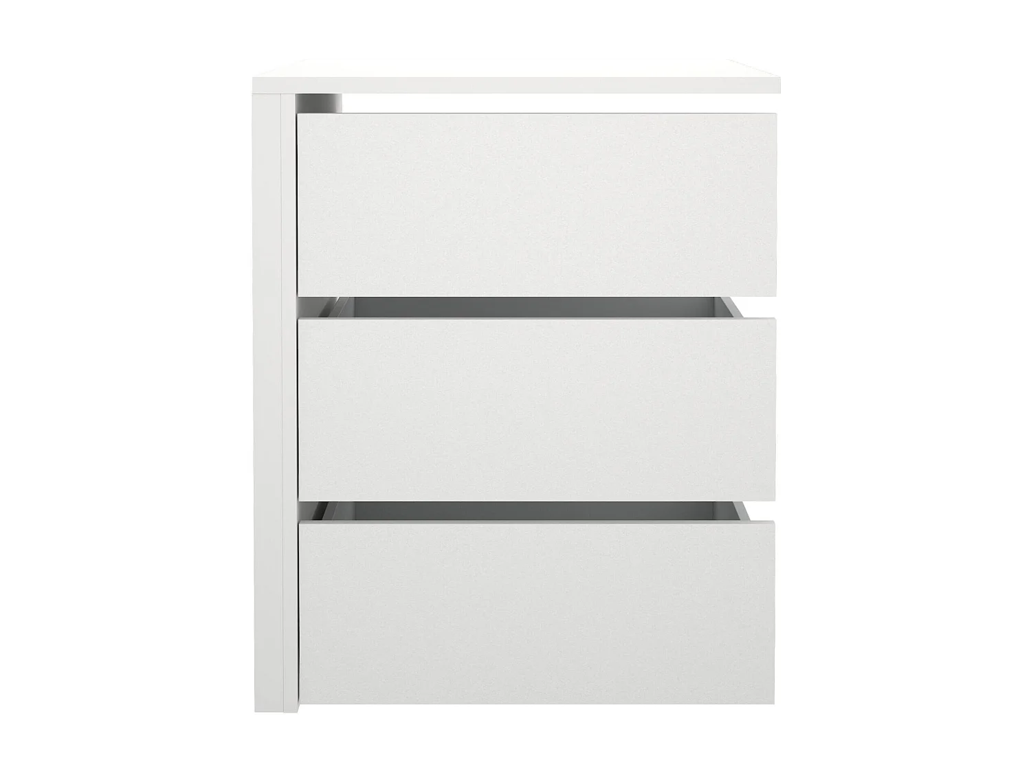 Commode Droncol, Commode polyvalente, Commode de chambre, Meuble avec tiroirs, 57x55 h70 cm, Blanc