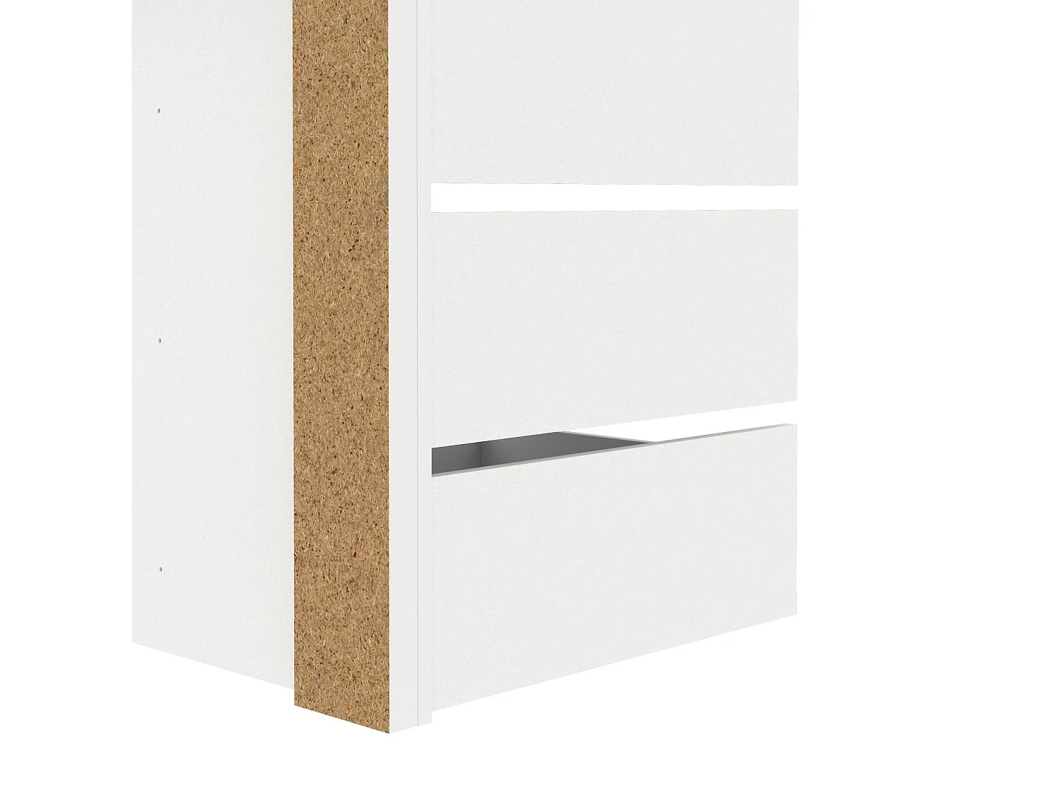 Commode Droncol, Commode polyvalente, Commode de chambre, Meuble avec tiroirs, 57x55 h70 cm, Blanc