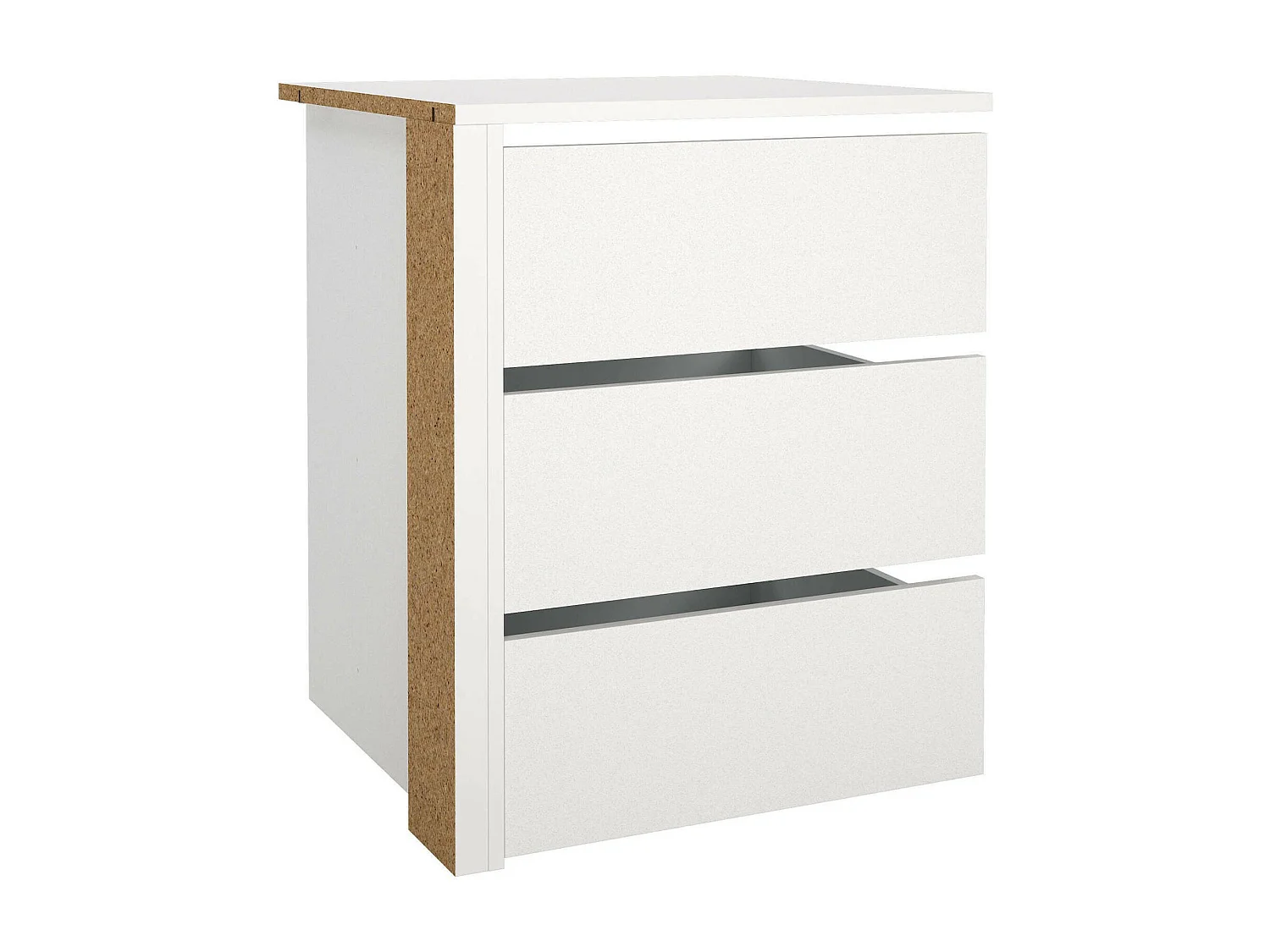 Cómoda Droncol, Cómoda multiusos, Cómoda de quarto, Armário com gavetas, 57x55 h70 cm, Branco