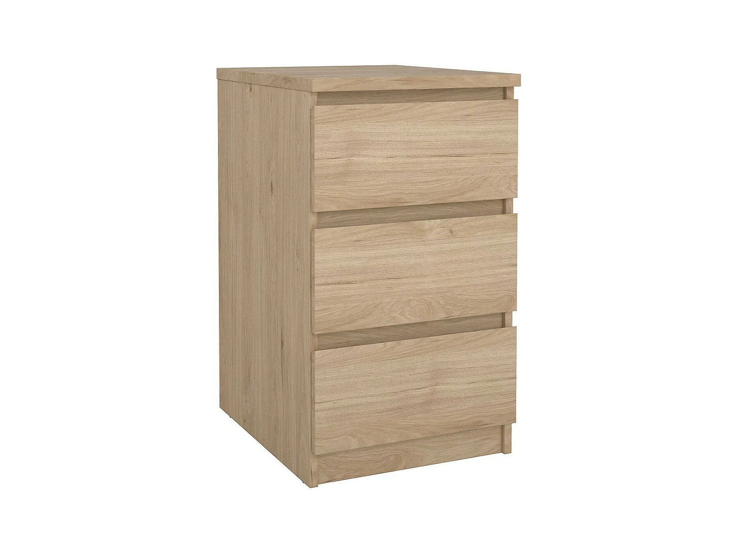 Commode Drepett, Commode polyvalente, Commode de chambre, Meuble avec tiroirs, 50x40 h70 cm, Chêne clair
