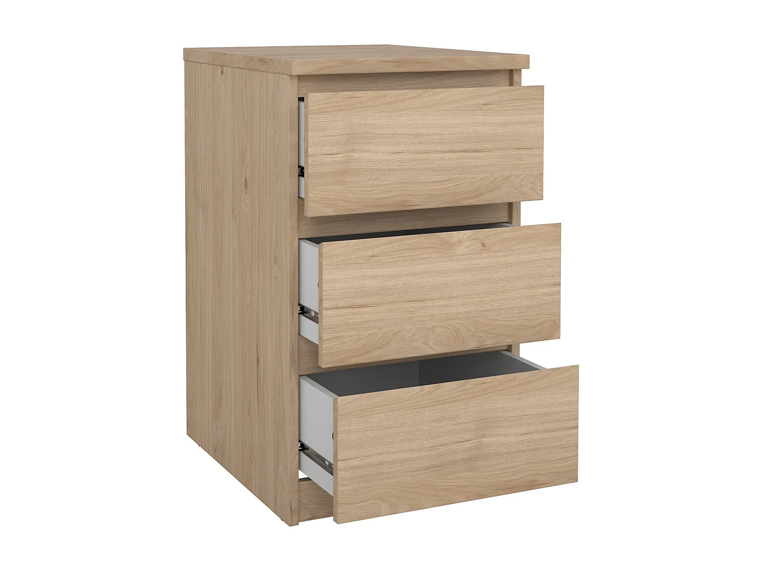 Commode Drepett, Commode polyvalente, Commode de chambre, Meuble avec tiroirs, 50x40 h70 cm, Chêne clair