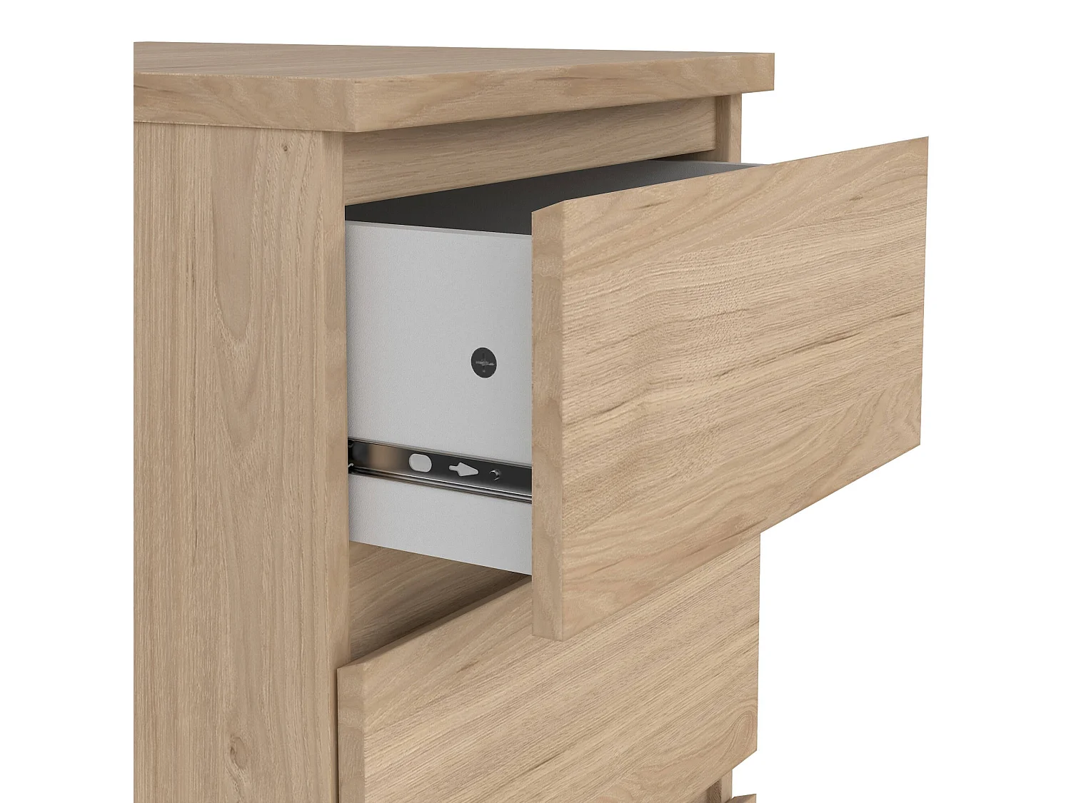 Cajonera Drepett, Cómoda multiusos, Cómoda de dormitorio, Gabinete con cajones, 50x40 h70 cm, Roble claro