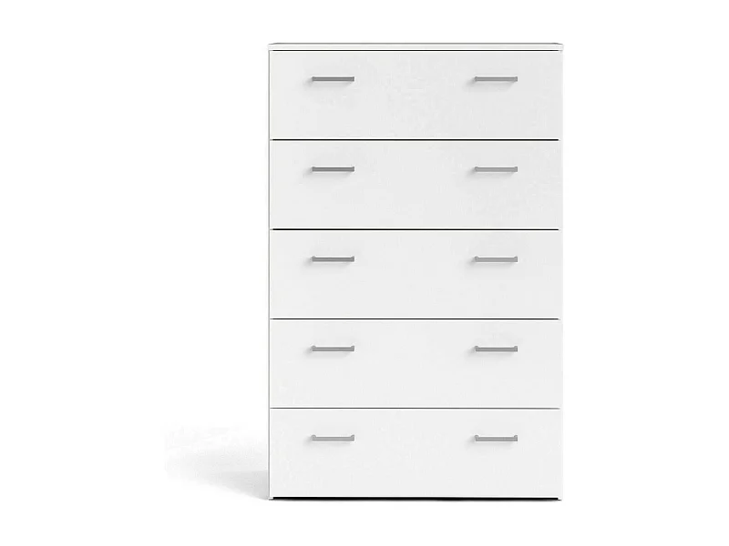 Dmora - Cassettiera Aikol, 74x36 h114 cm, Bianco