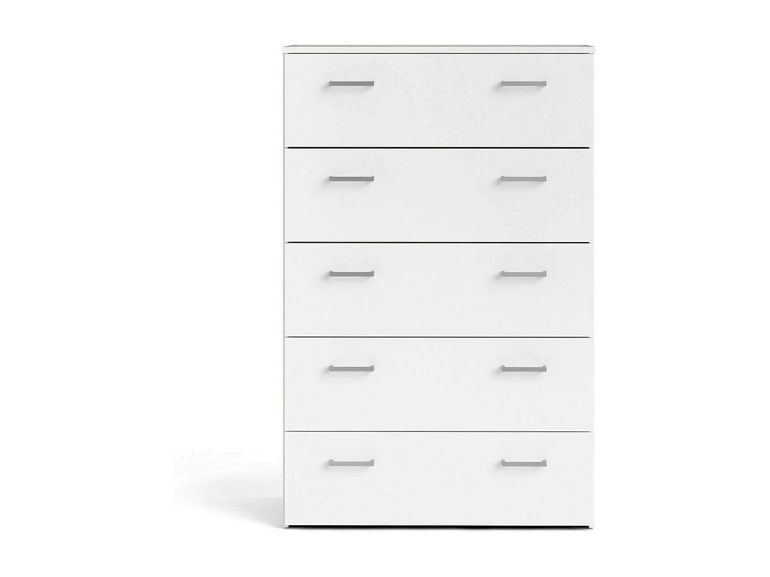 Commode Driner, Commode polyvalente, Commode de chambre, Meuble avec tiroirs, 74x36 h114 cm, Blanc