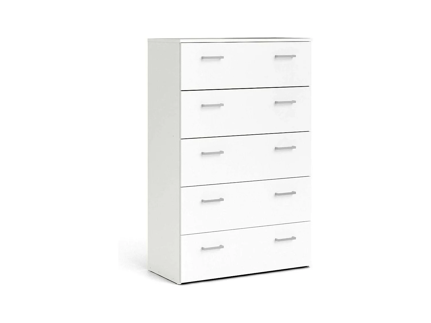 Commode Driner, Commode polyvalente, Commode de chambre, Meuble avec tiroirs, 74x36 h114 cm, Blanc