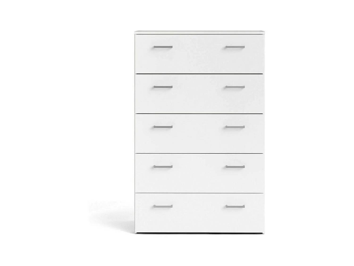 Commode Driner, Commode polyvalente, Commode de chambre, Meuble avec tiroirs, 74x36 h114 cm, Blanc