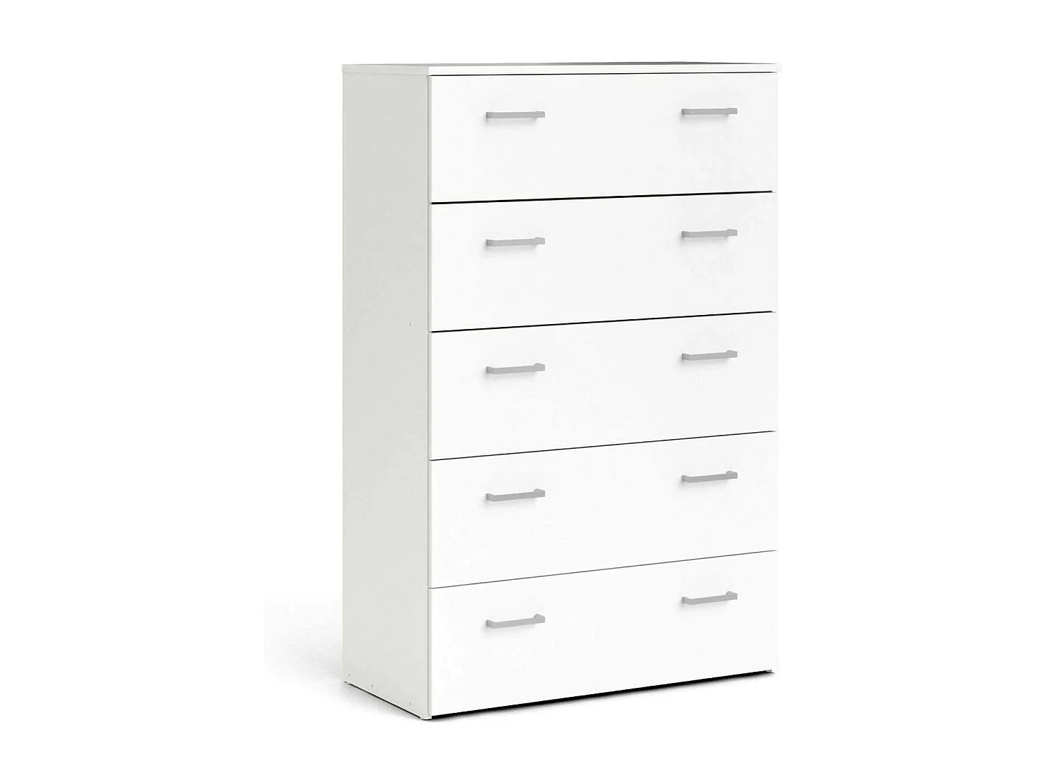 Commode Driner, Commode polyvalente, Commode de chambre, Meuble avec tiroirs, 74x36 h114 cm, Blanc