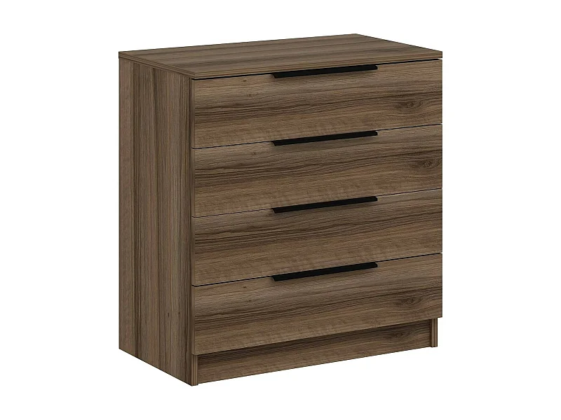 Drouli ladekast, Multifunctionele ladekast, Slaapkamer ladekast, Kast met lades, 73x42 h77 cm, Walnoot