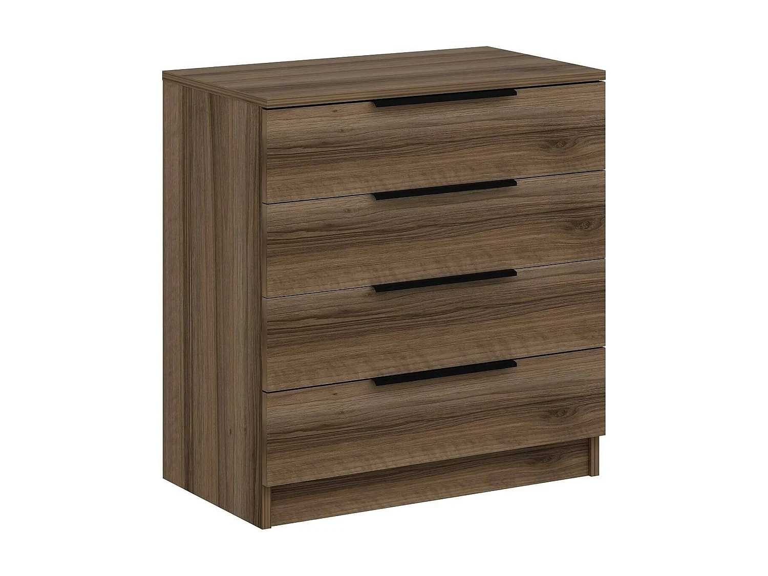 Drouli ladekast, Multifunctionele ladekast, Slaapkamer ladekast, Kast met lades, 73x42 h77 cm, Walnoot