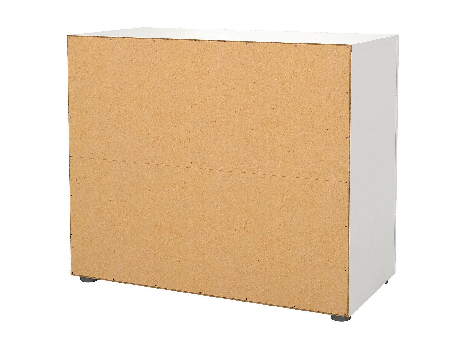 Commode Droff, Commode polyvalente, Commode de chambre, Meuble avec tiroirs, 80x40 h68 cm, Blanc