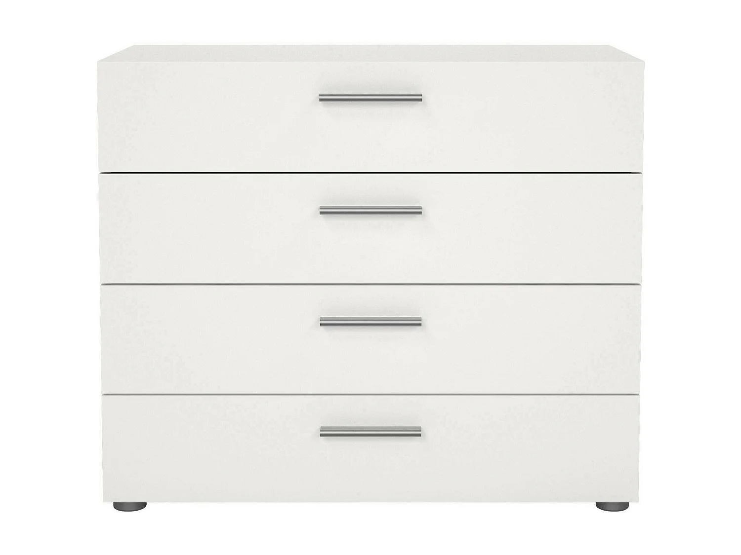 Commode Droff, Commode polyvalente, Commode de chambre, Meuble avec tiroirs, 80x40 h68 cm, Blanc