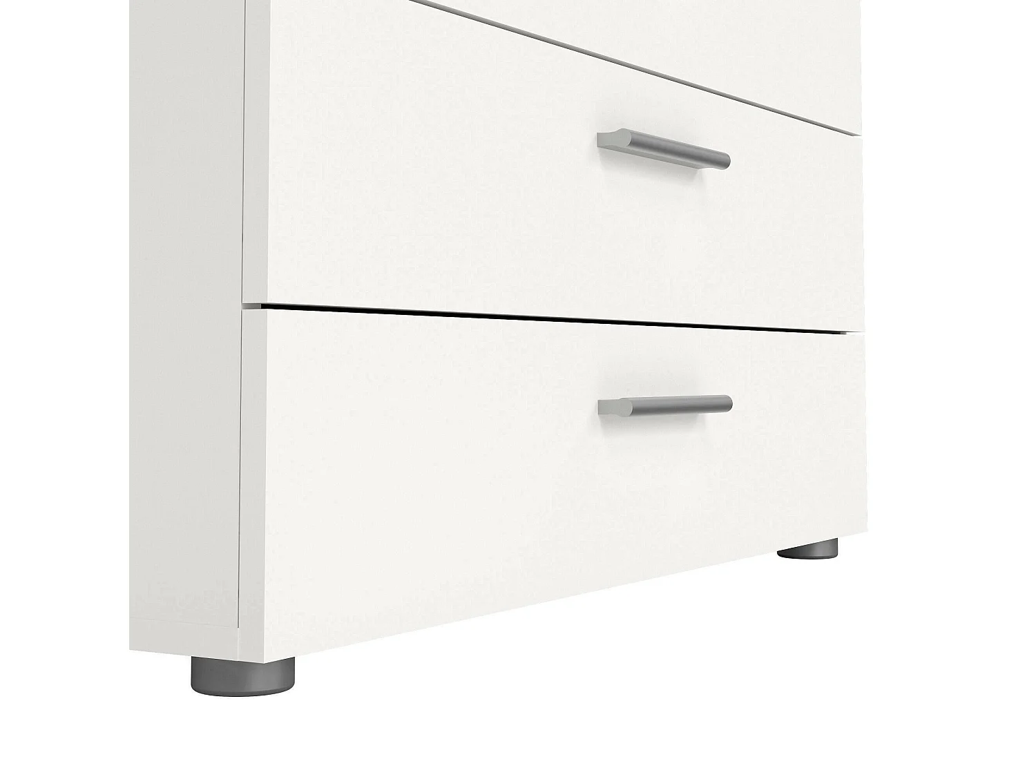Commode Droff, Commode polyvalente, Commode de chambre, Meuble avec tiroirs, 80x40 h68 cm, Blanc