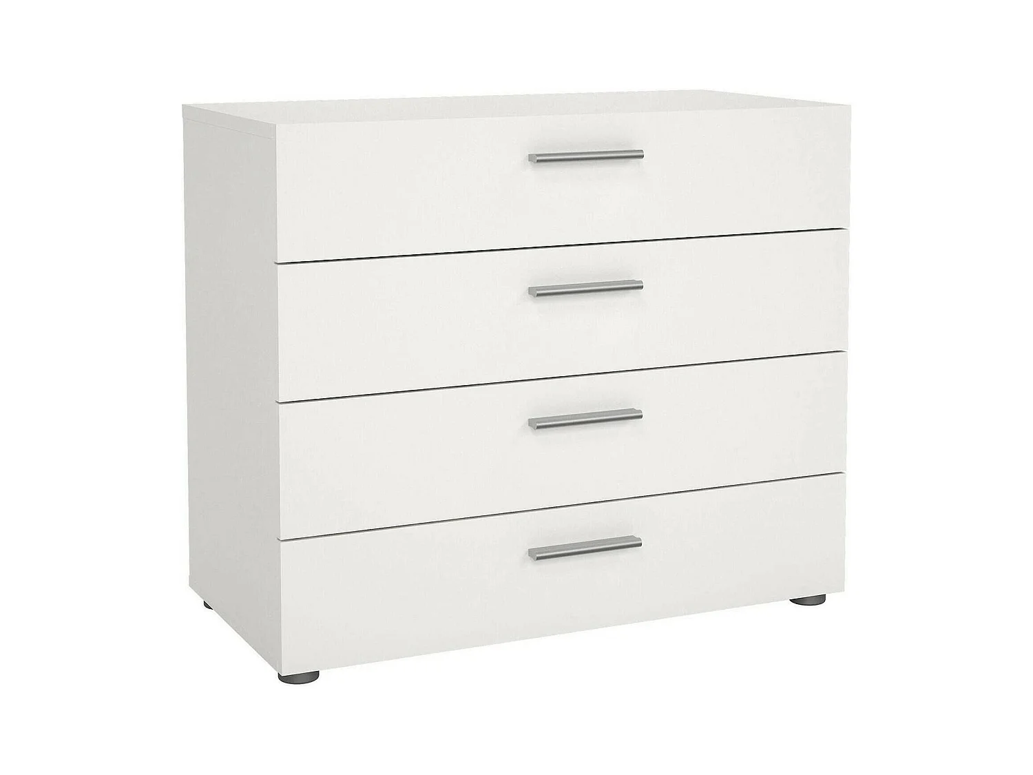 Commode Droff, Commode polyvalente, Commode de chambre, Meuble avec tiroirs, 80x40 h68 cm, Blanc