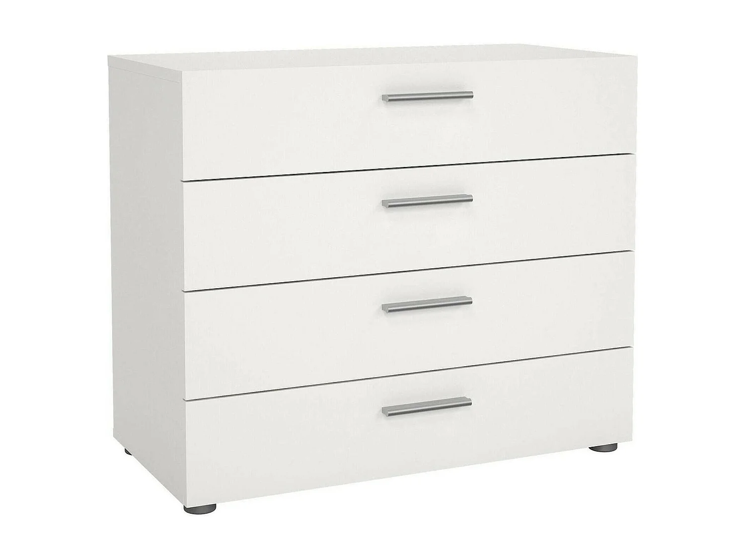 Commode Droff, Commode polyvalente, Commode de chambre, Meuble avec tiroirs, 80x40 h68 cm, Blanc