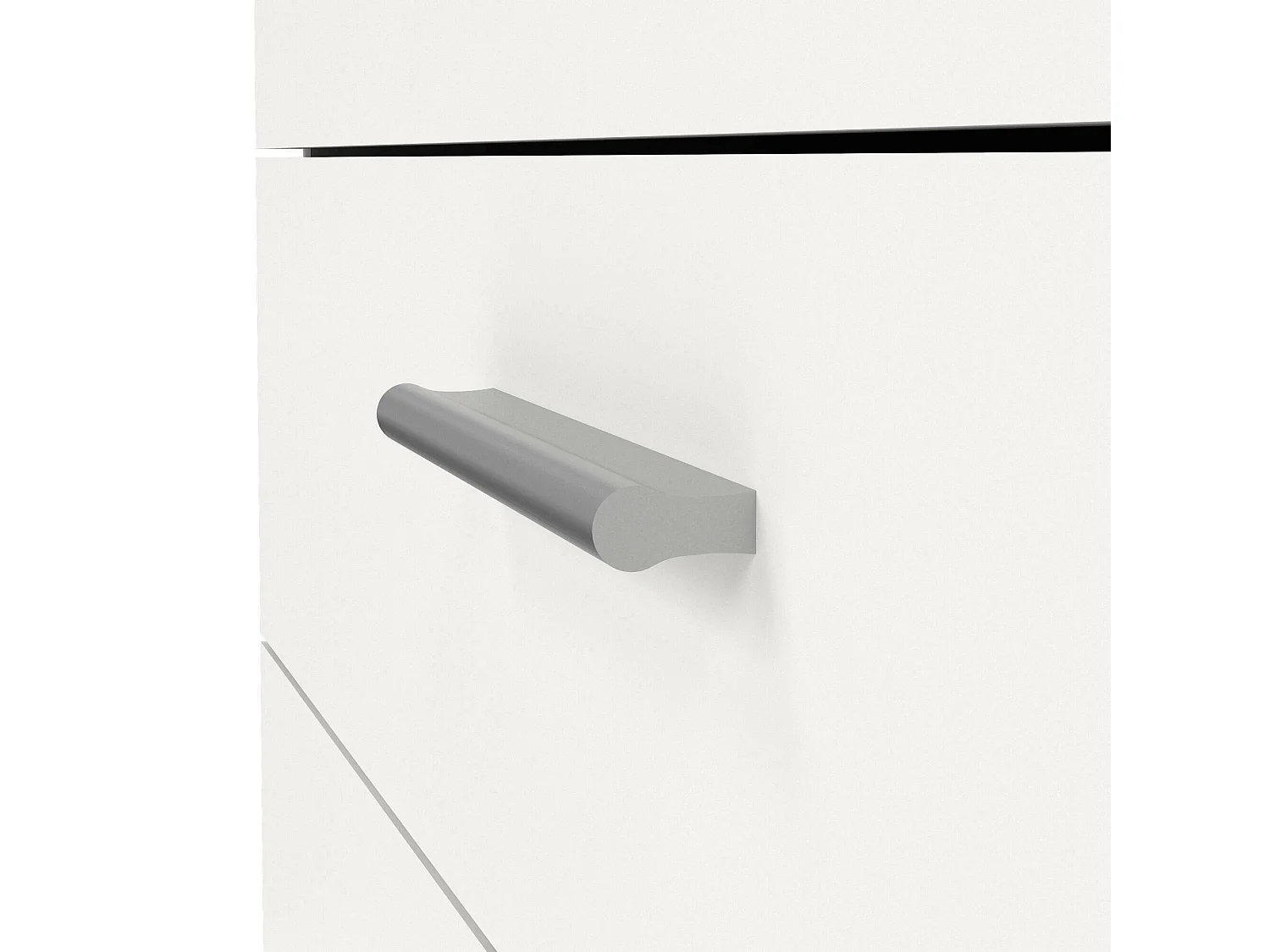 Commode Droff, Commode polyvalente, Commode de chambre, Meuble avec tiroirs, 80x40 h68 cm, Blanc