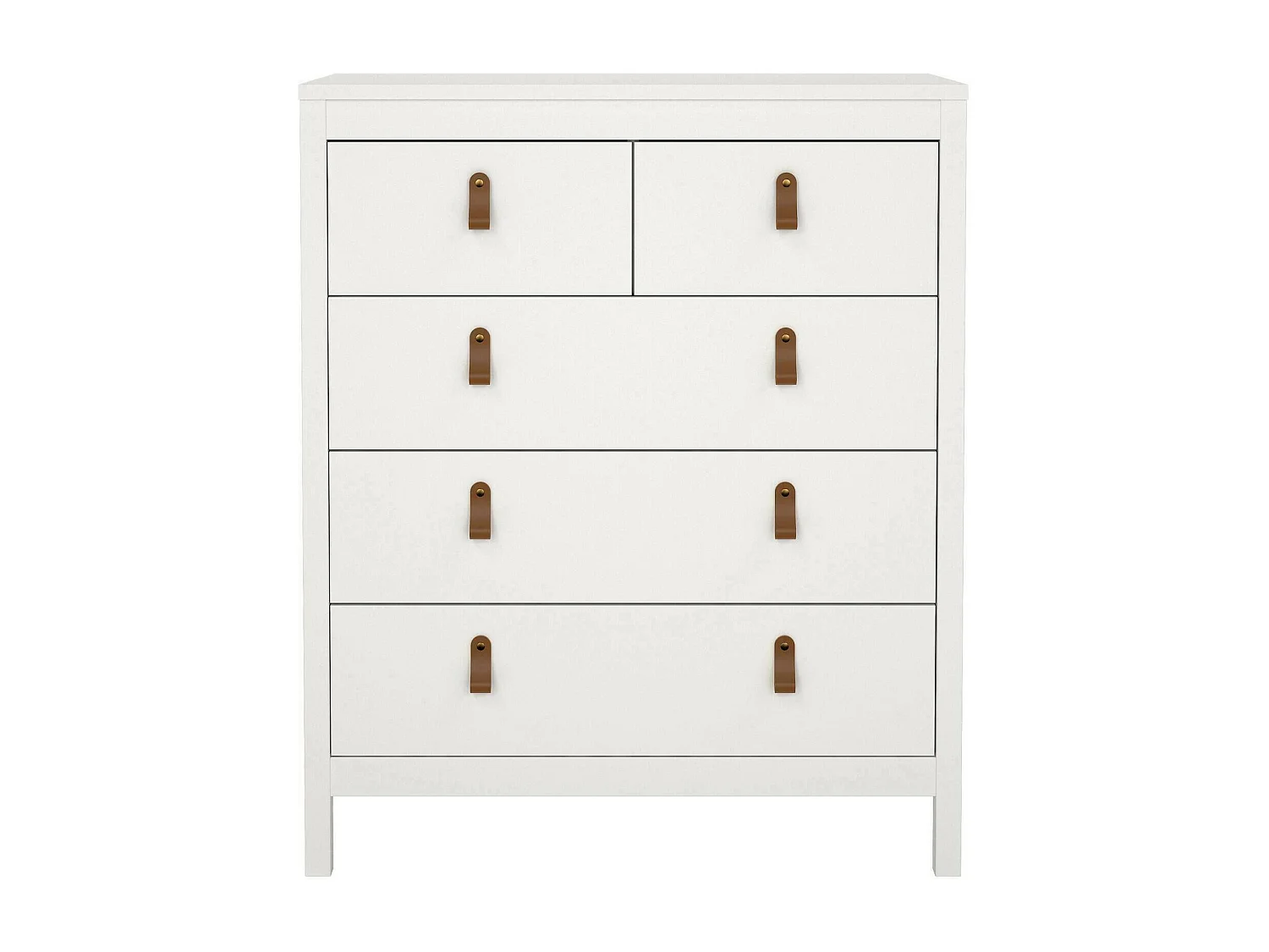 Commode Drizzol, Commode polyvalente, Commode de chambre, Meuble avec tiroirs, 82x38 h99 cm, Blanc