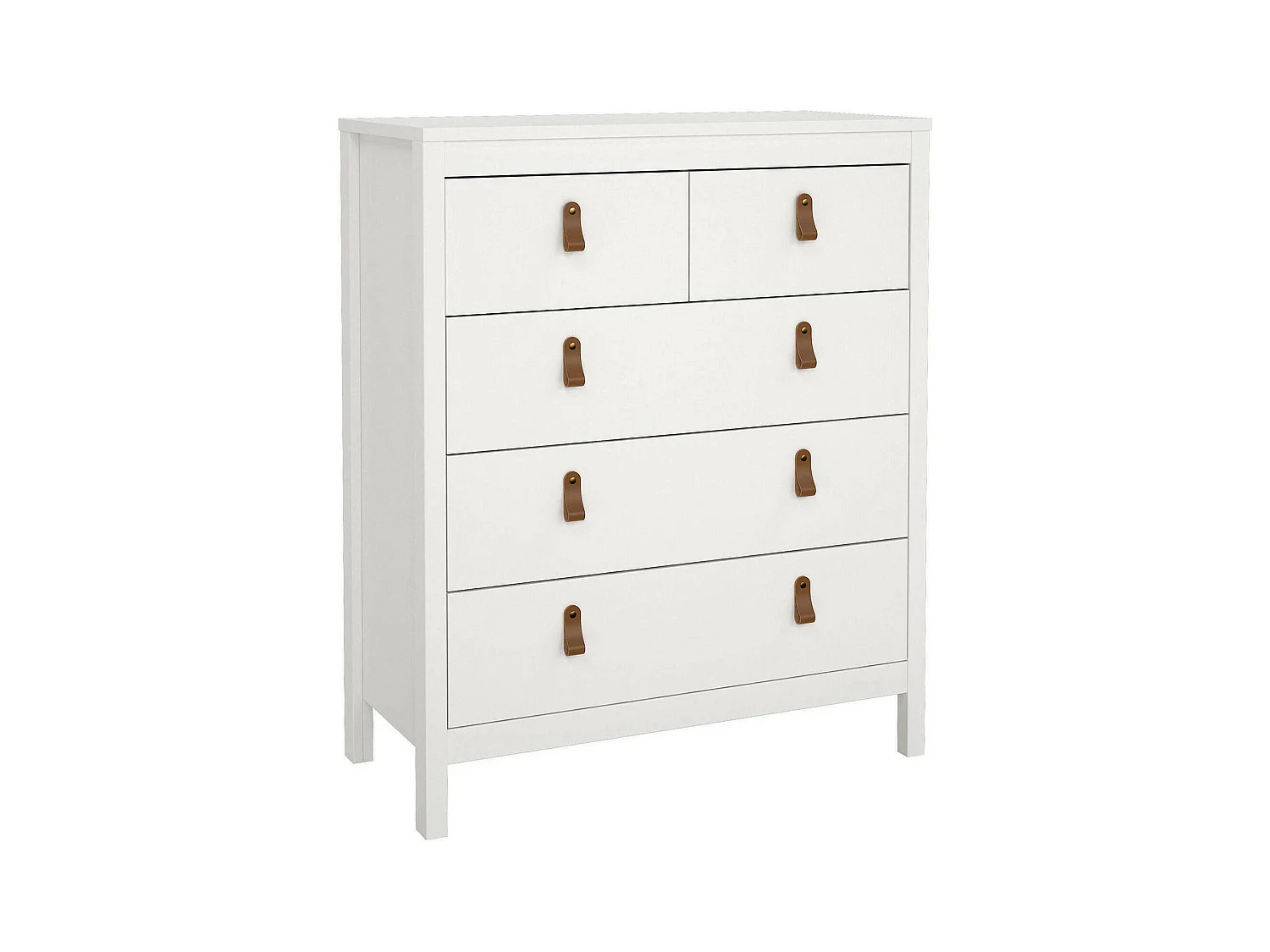 Commode Drizzol, Commode polyvalente, Commode de chambre, Meuble avec tiroirs, 82x38 h99 cm, Blanc