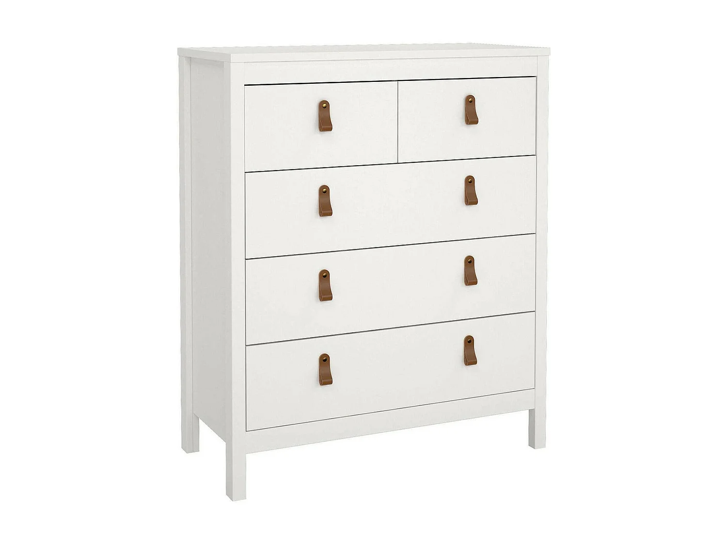 Commode Drizzol, Commode polyvalente, Commode de chambre, Meuble avec tiroirs, 82x38 h99 cm, Blanc