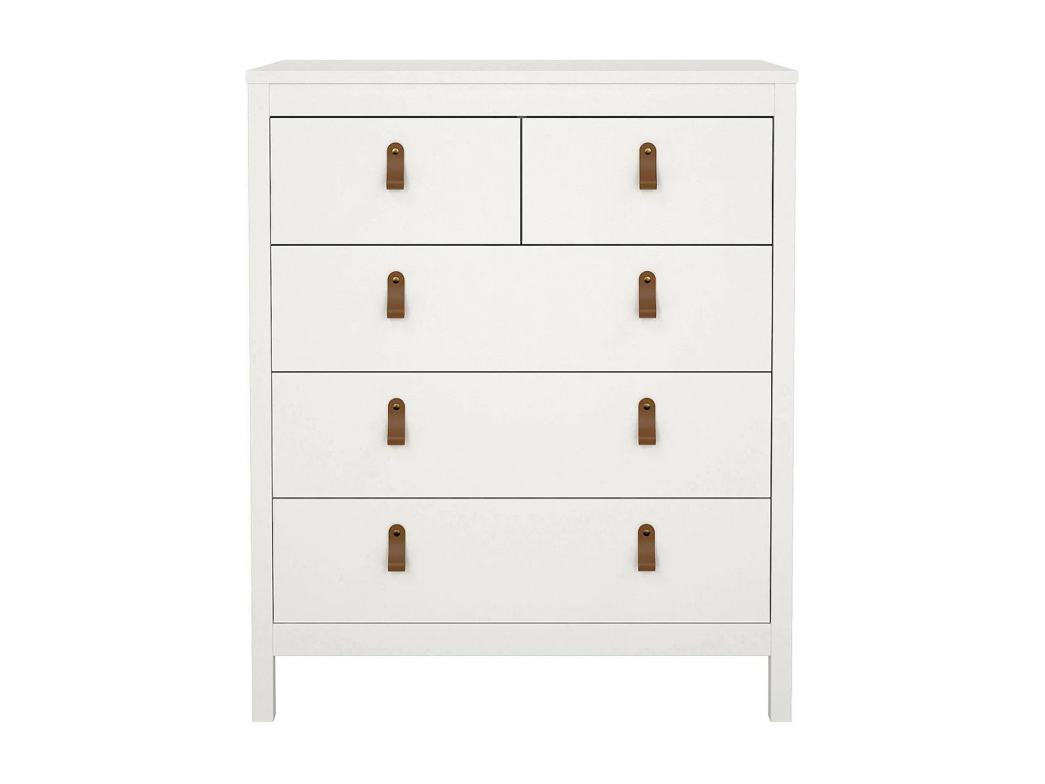 Commode Drodi, Commode polyvalente, Commode de chambre, Meuble avec tiroirs, 82x48 h99 cm, Blanc