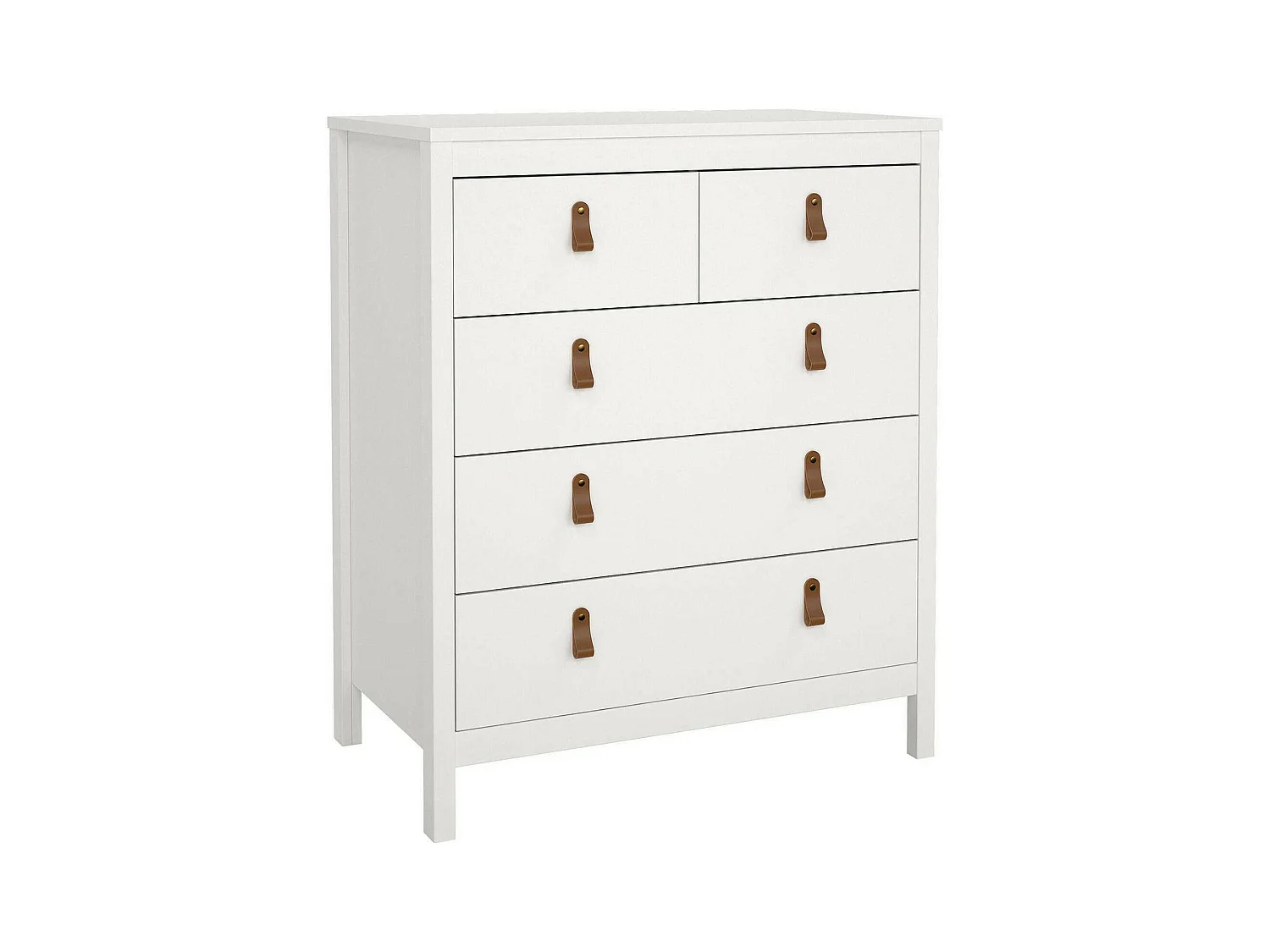 Commode Drodi, Commode polyvalente, Commode de chambre, Meuble avec tiroirs, 82x48 h99 cm, Blanc