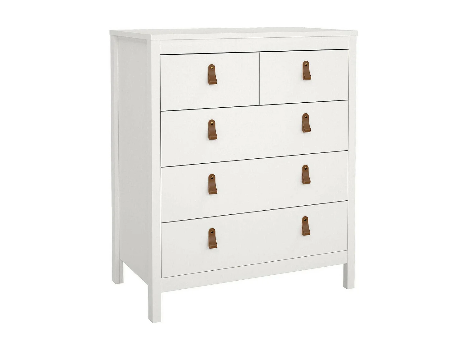 Commode Drodi, Commode polyvalente, Commode de chambre, Meuble avec tiroirs, 82x48 h99 cm, Blanc