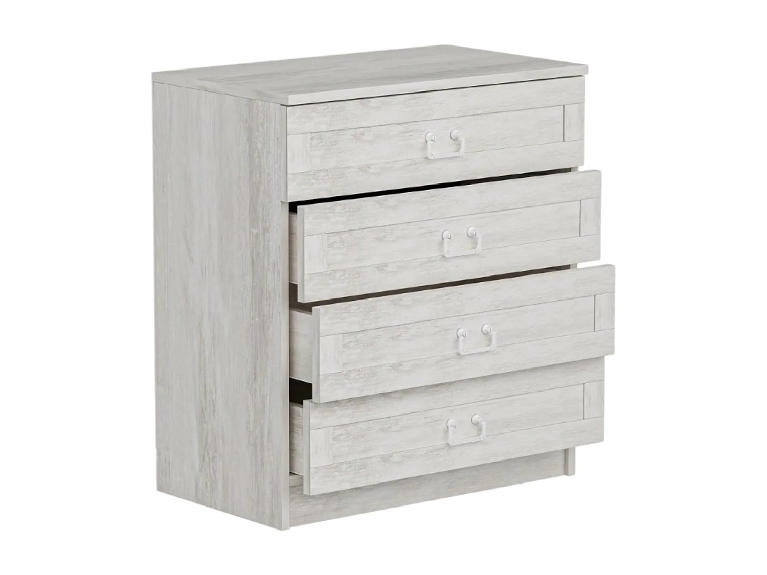 Dmora - Cassettiera Vische, 72x77 h42 cm, Bianco