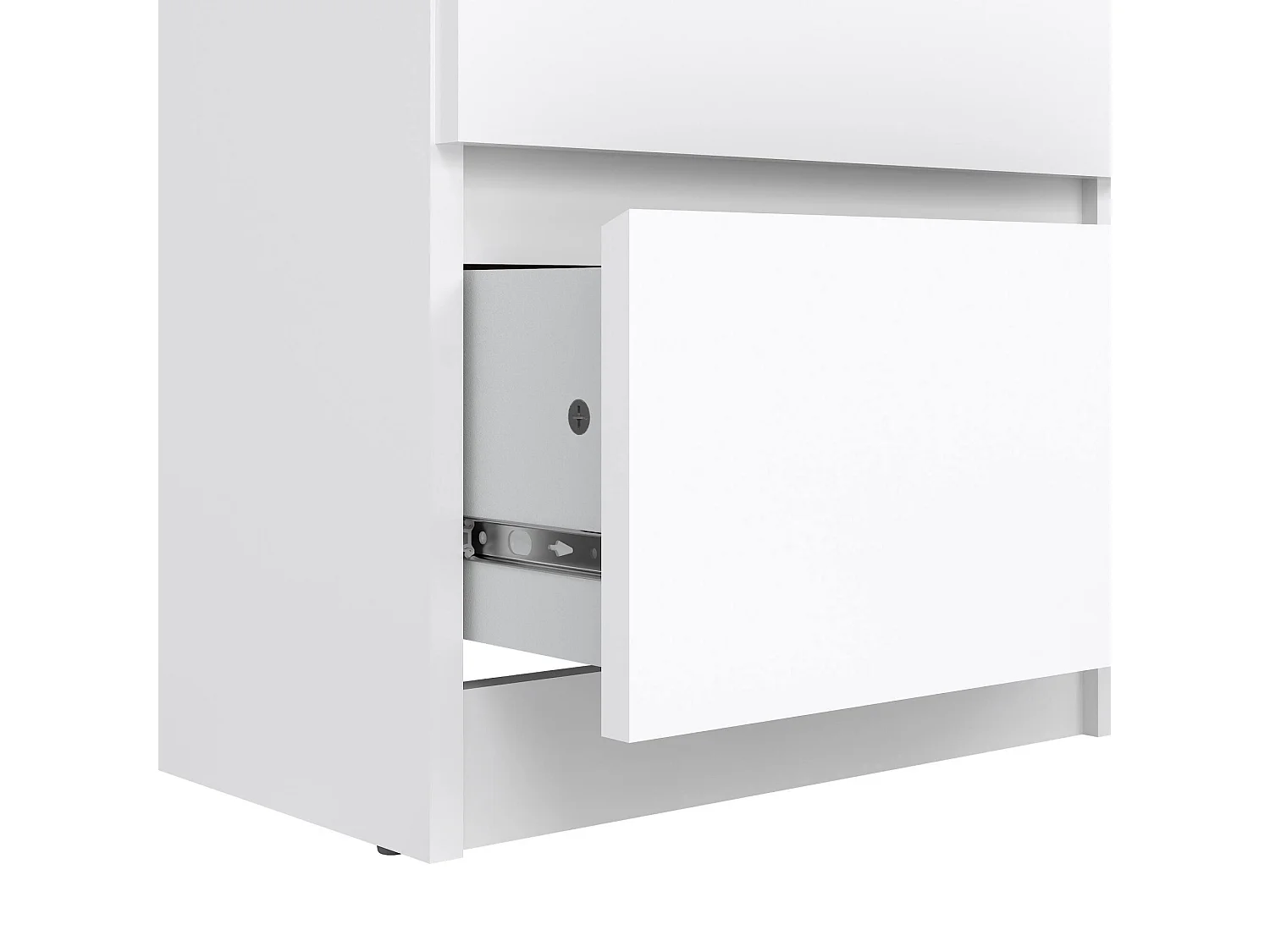 Commode Drobott, Commode polyvalente, Commode de chambre, Meuble avec tiroirs, 50x40 h111 cm, Blanc
