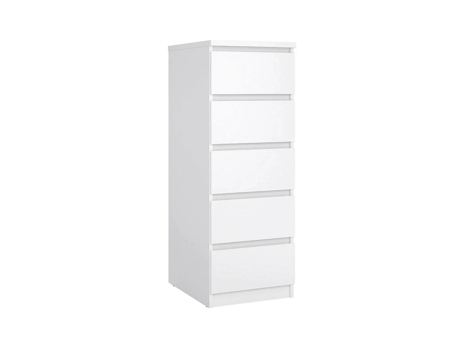 Commode Drobott, Commode polyvalente, Commode de chambre, Meuble avec tiroirs, 50x40 h111 cm, Blanc
