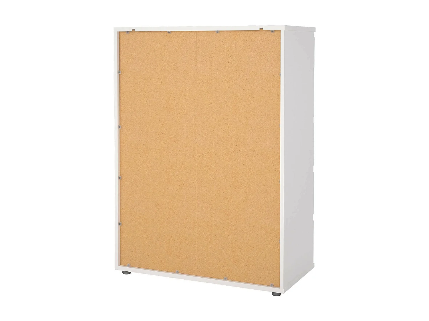 Commode Dricc, Commode polyvalente, Commode de chambre, Meuble avec tiroirs, 77x40 h107 cm, Blanc