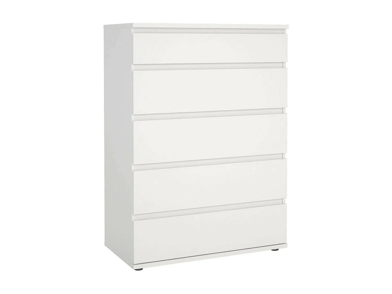 Commode Dricc, Commode polyvalente, Commode de chambre, Meuble avec tiroirs, 77x40 h107 cm, Blanc