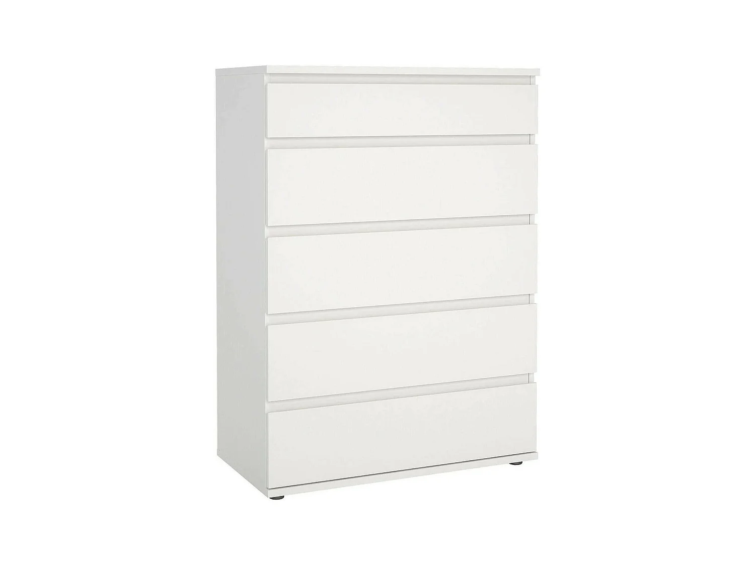 Commode Dricc, Commode polyvalente, Commode de chambre, Meuble avec tiroirs, 77x40 h107 cm, Blanc