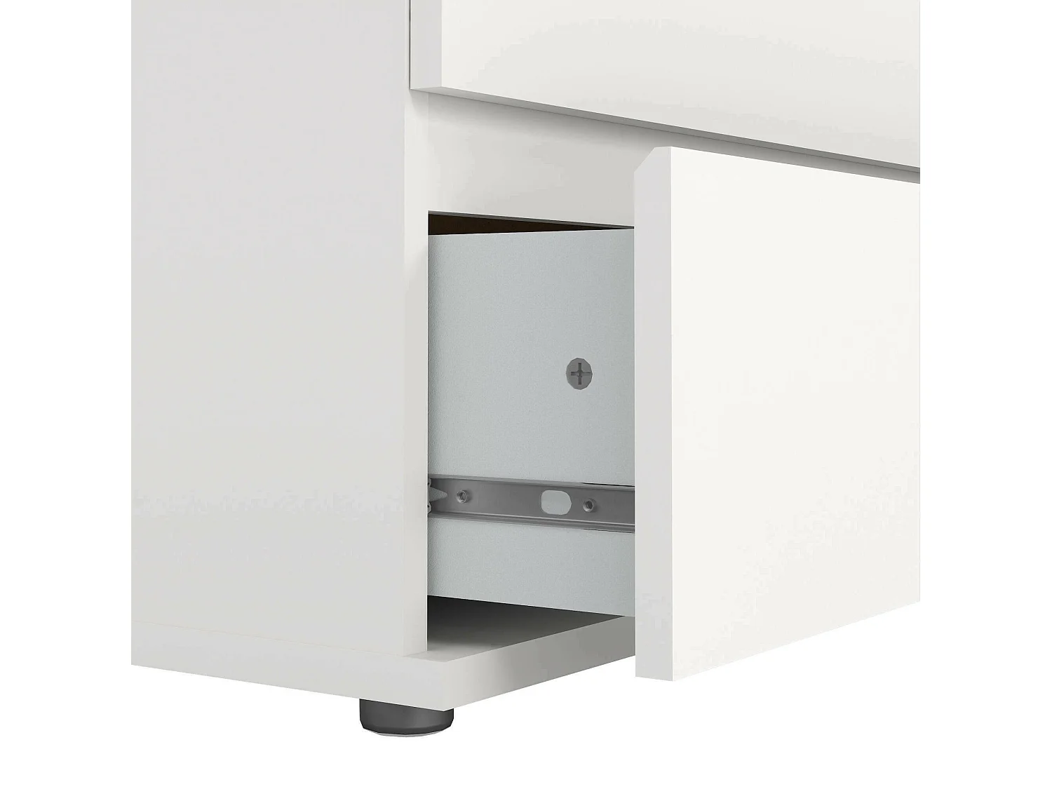 Cómoda Dricc, Cómoda multiusos, Cómoda de quarto, Armário com gavetas, 77x40 h107 cm, Branco