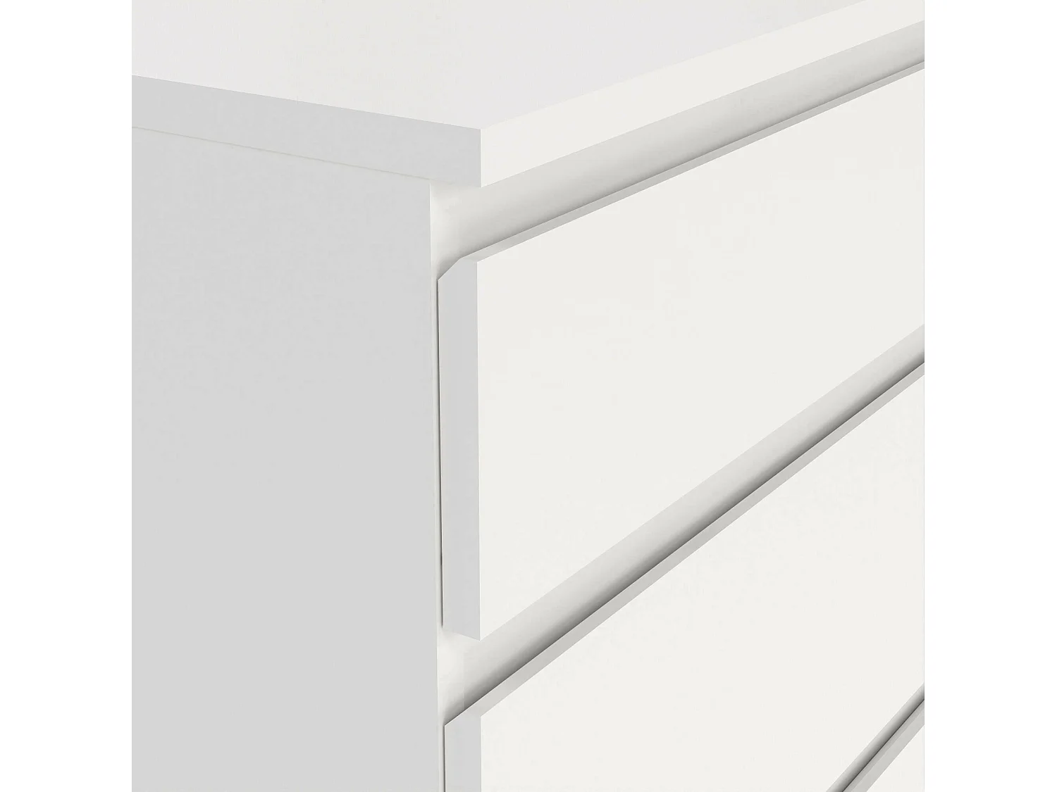 Cómoda Dricc, Cómoda multiusos, Cómoda de quarto, Armário com gavetas, 77x40 h107 cm, Branco