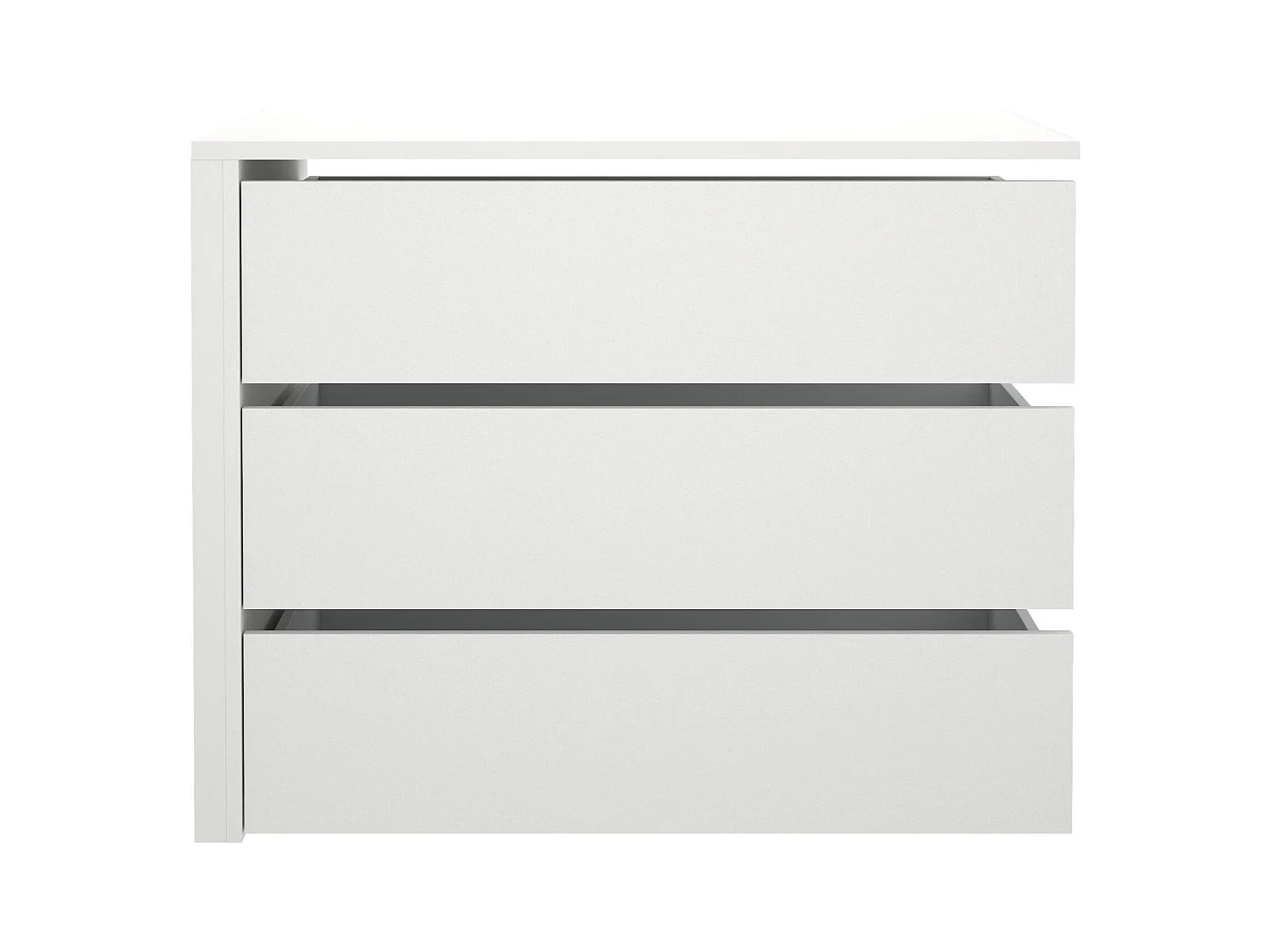 Commode Drognon, Commode polyvalente, Commode de chambre, Meuble avec tiroirs, 87x55 h70 cm, Blanc