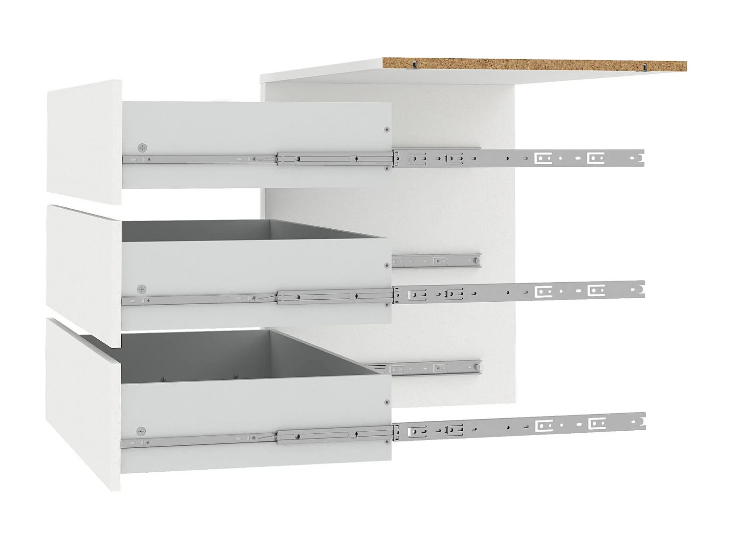 Drognon ladekast, Multifunctionele ladekast, Slaapkamerdressoir, Kast met laden, 87x55 h70 cm, Wit