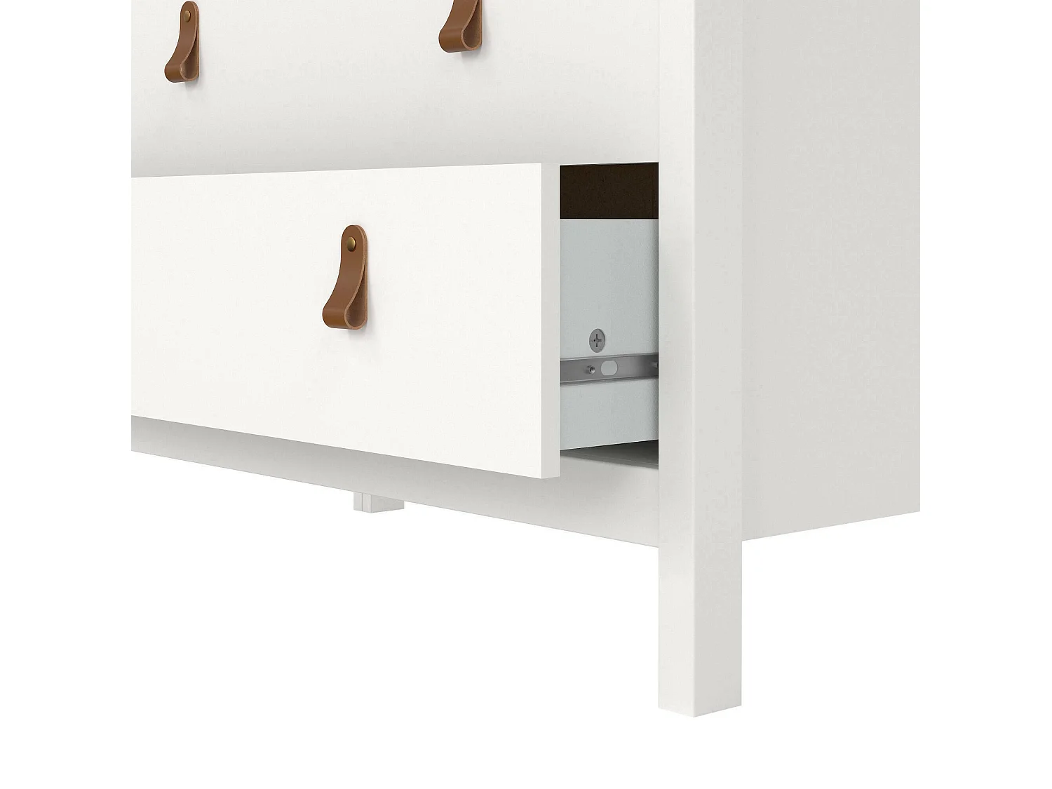 Commode Drobbiat, Commode polyvalente, Commode de chambre, Meuble avec tiroirs, 82x38 h80 cm, Blanc