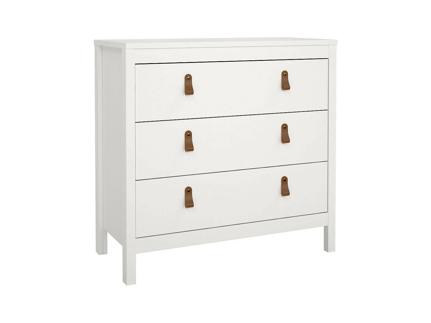 Commode Drobbiat, Commode polyvalente, Commode de chambre, Meuble avec tiroirs, 82x38 h80 cm, Blanc