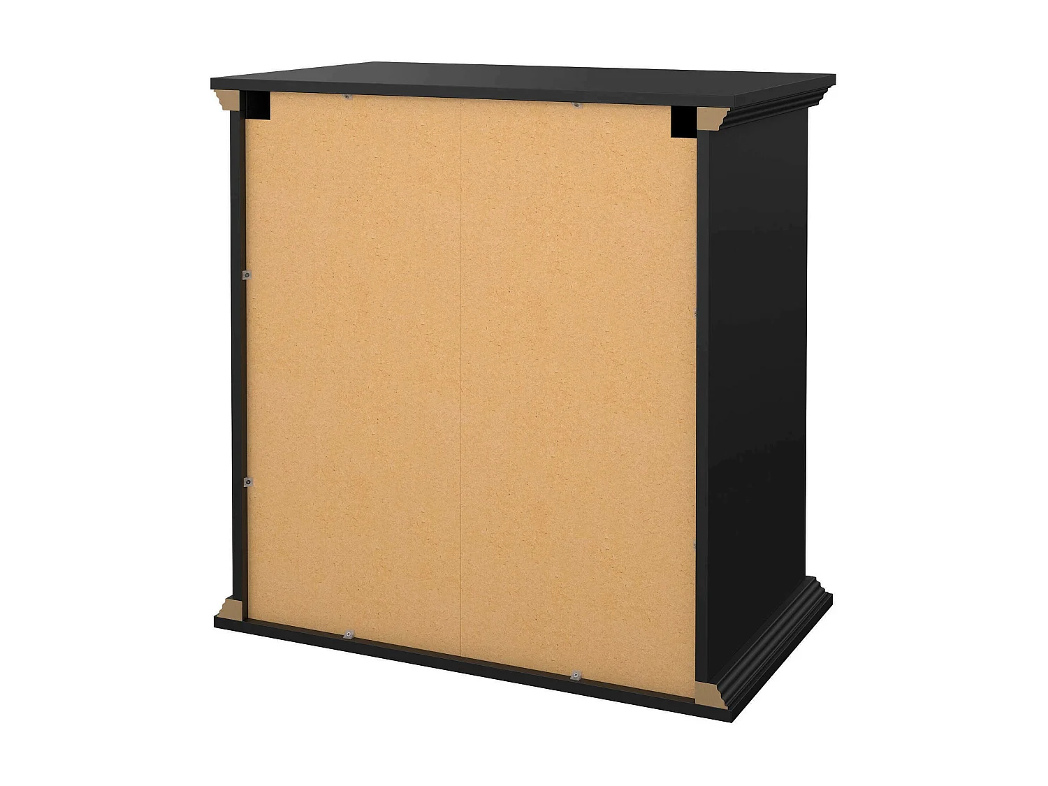 Commode Drocch, Commode polyvalente, Commode de chambre, Meuble avec tiroirs, 86x52 h88 cm, Noir