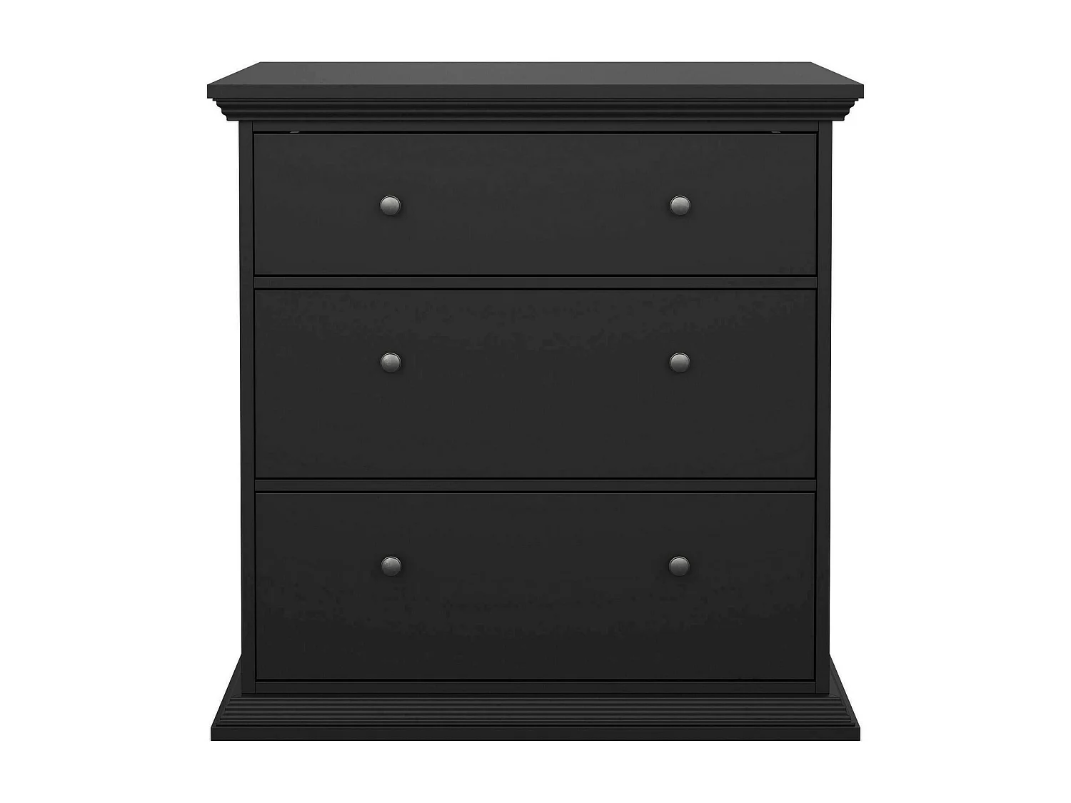 Cómoda Drocch, Cómoda multiusos, Cómoda de quarto, Armário com gavetas, 86x52 h88 cm, Preto