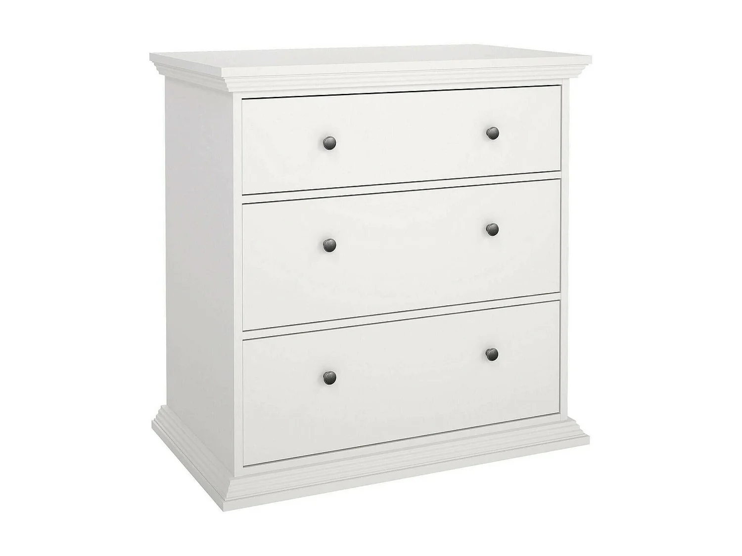 Cómoda Drocch, Cómoda multiusos, Cómoda de quarto, Armário com gavetas, 86x52 h88 cm, Branco