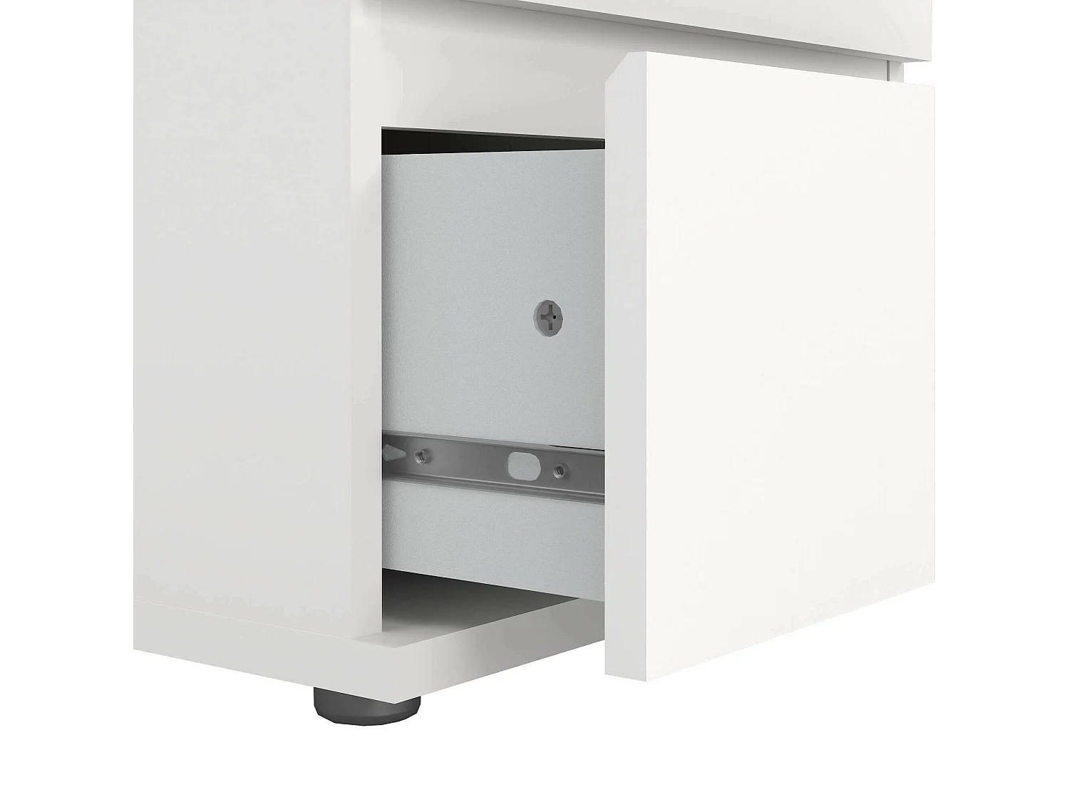 Cómoda Driber, Cómoda multiusos, Cómoda de quarto, Armário com gavetas, 40x40 h107 cm, Branco