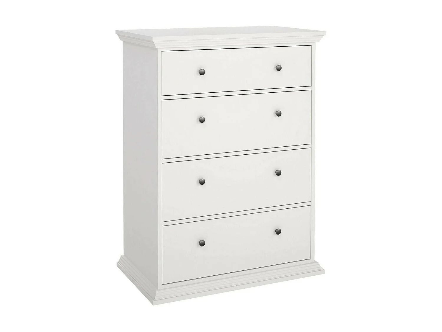Commode Dretegu, Commode polyvalente, Commode de chambre, Meuble avec tiroirs, 86x52 h116 cm, Blanc