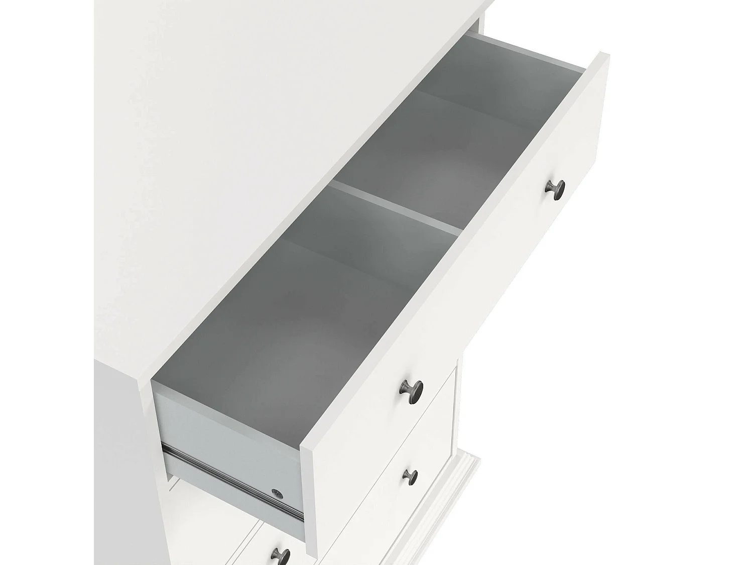 Commode Dretegu, Commode polyvalente, Commode de chambre, Meuble avec tiroirs, 86x52 h116 cm, Blanc