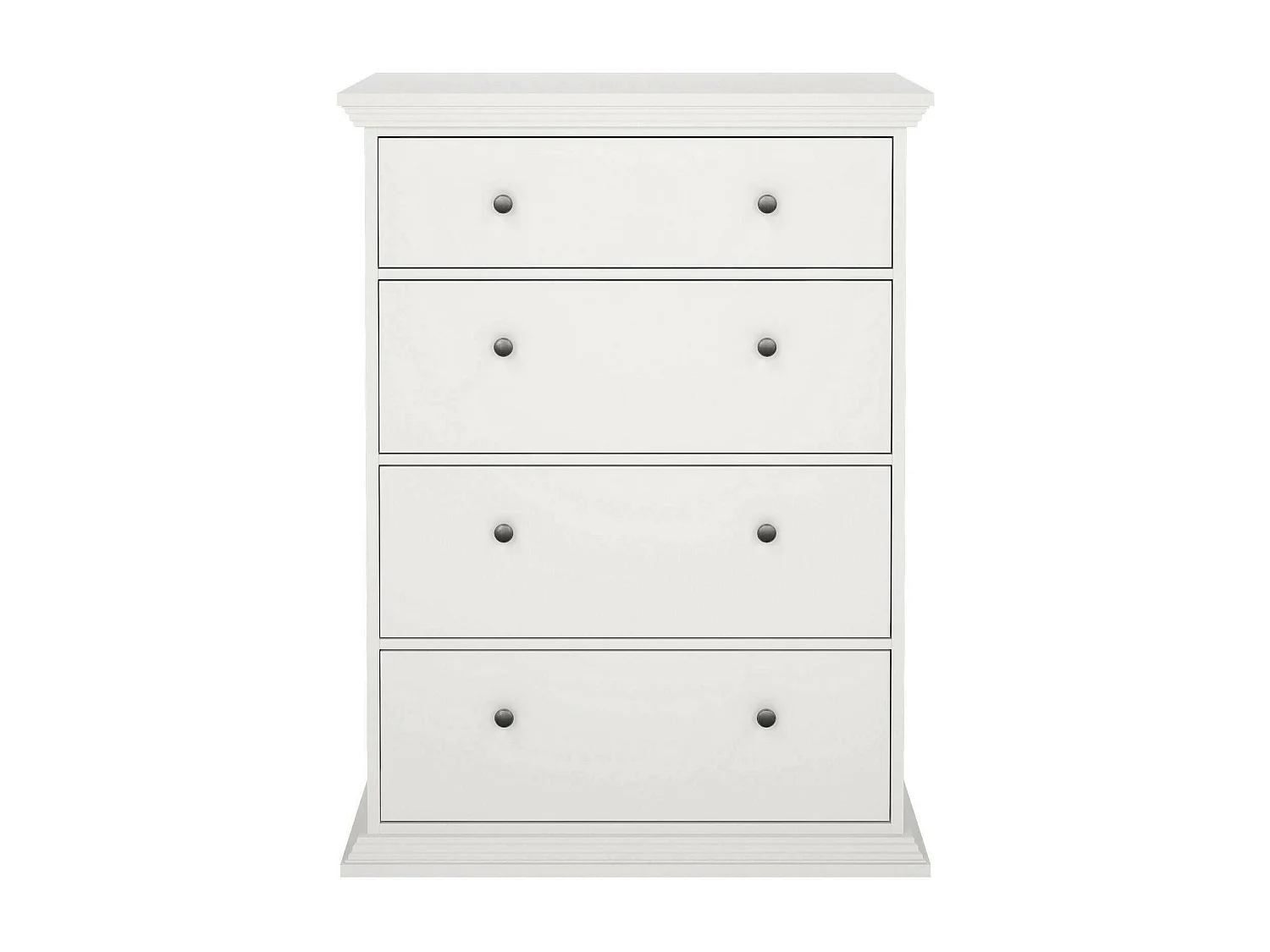 Commode Dretegu, Commode polyvalente, Commode de chambre, Meuble avec tiroirs, 86x52 h116 cm, Blanc