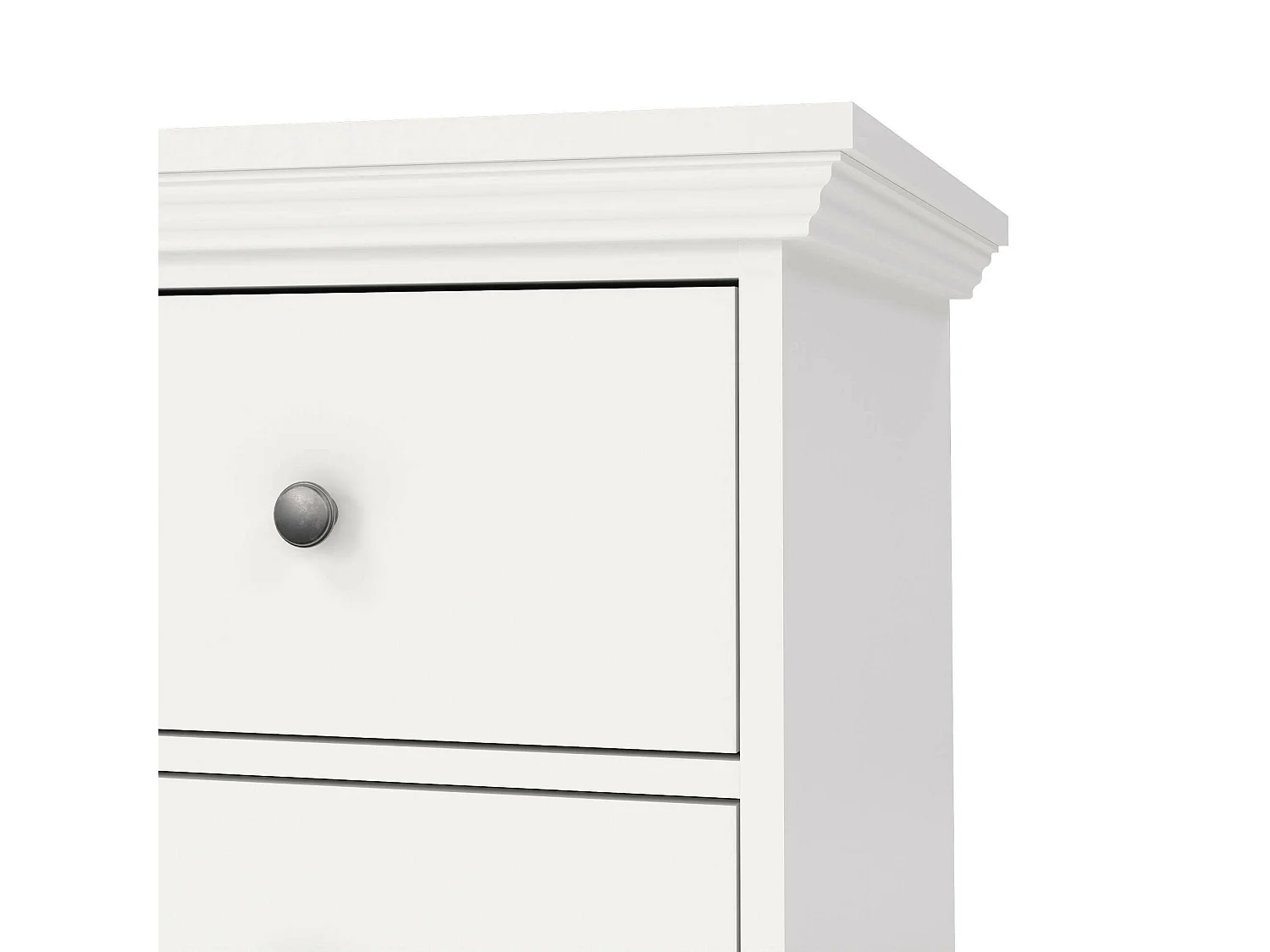 Commode Dretegu, Commode polyvalente, Commode de chambre, Meuble avec tiroirs, 86x52 h116 cm, Blanc