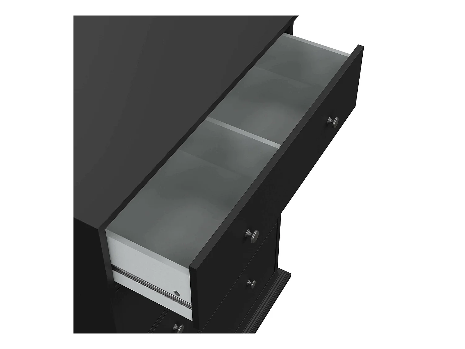 Commode Dretegu, Commode polyvalente, Commode de chambre, Meuble avec tiroirs, 86x52 h116 cm, Noir