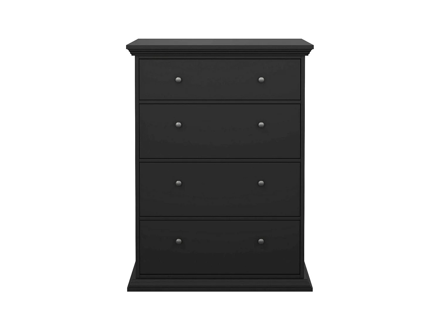 Commode Dretegu, Commode polyvalente, Commode de chambre, Meuble avec tiroirs, 86x52 h116 cm, Noir