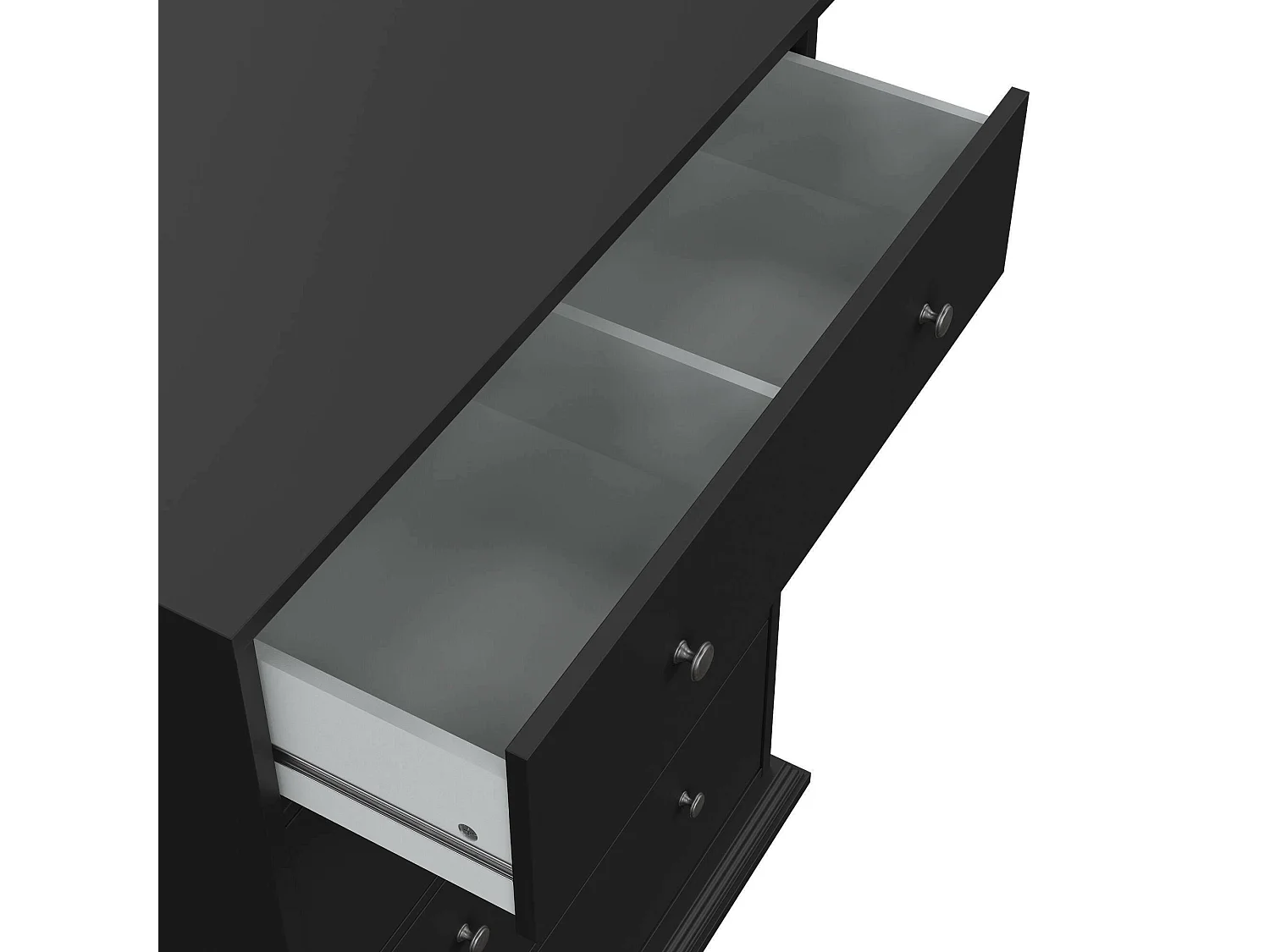 Commode Dretegu, Commode polyvalente, Commode de chambre, Meuble avec tiroirs, 86x52 h116 cm, Noir