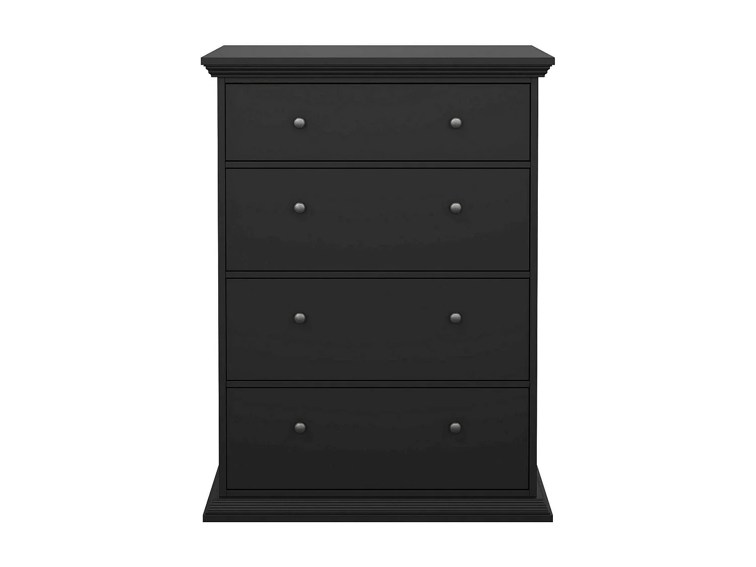 Commode Dretegu, Commode polyvalente, Commode de chambre, Meuble avec tiroirs, 86x52 h116 cm, Noir